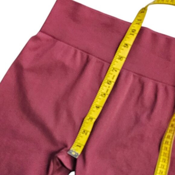 Knix Womens Good To Go Seamless Leggings, Dark Cherry, High Rise, Size Large - Picture 5 of 8